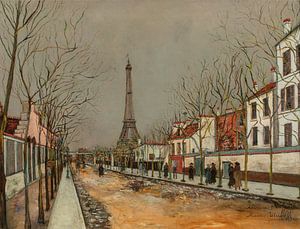 Maurice Utrillo, Avenue de Versailles und der Eiffelturm, 1922