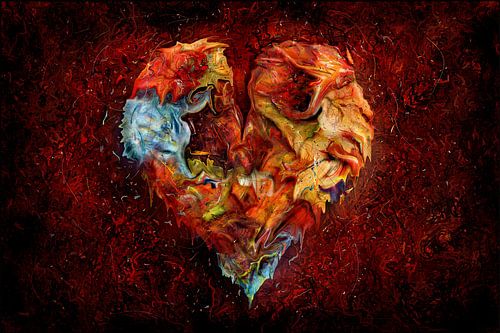 Levend hart met liefde