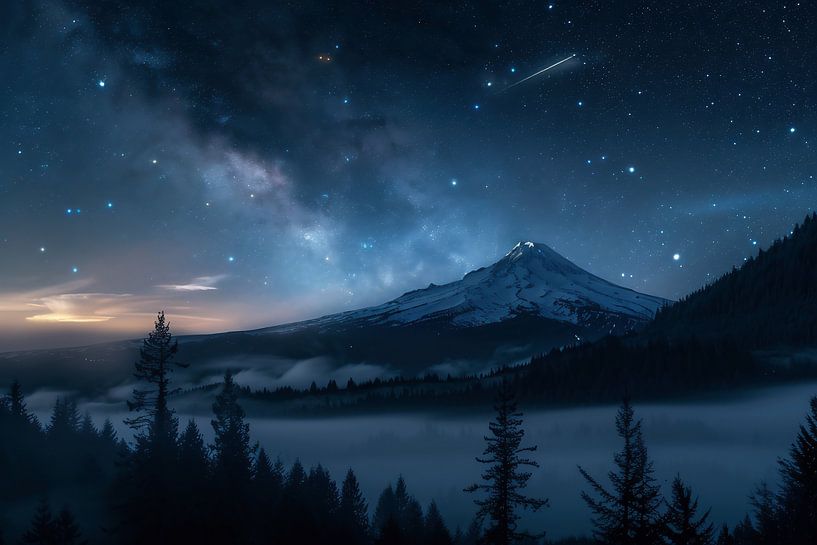 Stille unter Mondstrahlen von fernlichtsicht