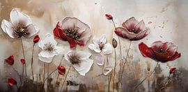 Klaprozen in het veld van Artsy