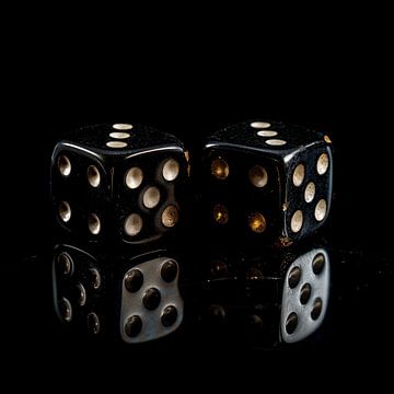Dice vintage gold-black by TheXclusive Art