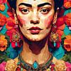 epische portretillustratie van Frida van Dreamy Faces