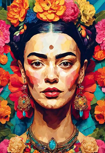 epic portrait illustration of Frida by Dreamy Faces