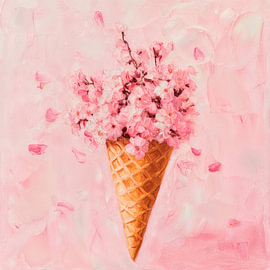 Blüten-Eiscreme
