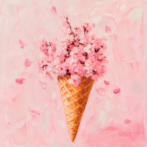 Blüten-Eiscreme