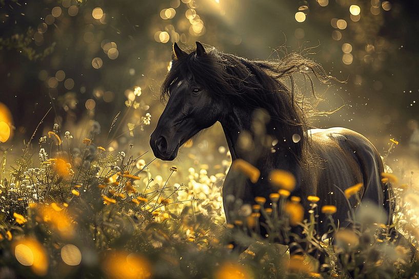 Cheval et nature en harmonie colorée par Karina Brouwer