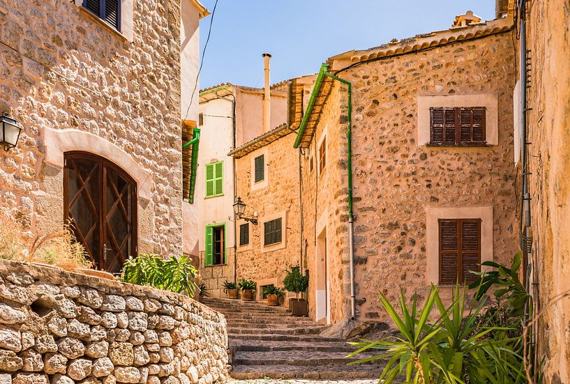 Gezicht op het dorp Biniaraix op het eiland Mallorca, Spanje van Alex Winter