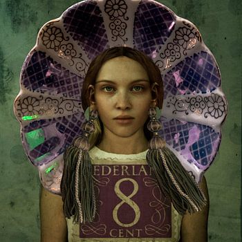 Pop-Art Beauty Holland Parelmoer Postzegel