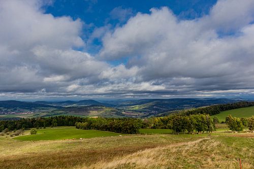 On the way on the heights of the thuringian Rhön