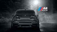 BMW M3 sportscar en gris avec le logo M par Atelier Liesjes Aperçu