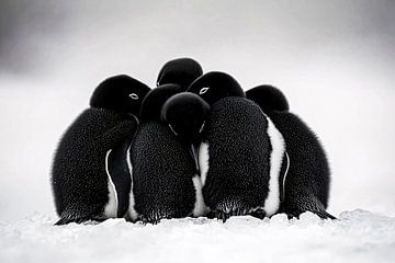 Groep pinguïns in de sneeuw van Imperial Art House