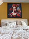 Klantfoto: Schilderij Frida - Frida met bloemen van De Mooiste Kunst