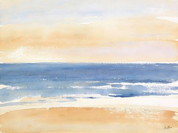 Rustige horizon van Mellow Art