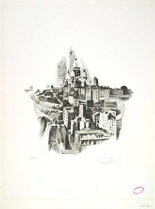 Robert Delaunay, Der Hügel von Montmartre und Sacré-Coeur von Atelier Liesjes