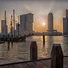 Sonnenaufgang am Kop van Zuid in Rotterdam von Anouschka Hendriks