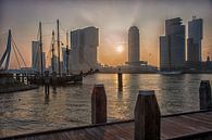 Lever du soleil au Kop van Zuid à Rotterdam par Anouschka Hendriks Aperçu