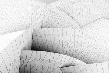 Géométrie abstraite Moyen-Orient Noir et blanc sur Myrthe van Boon