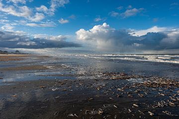 Vue sur la mer en hiver sur Marjo Van Oosten