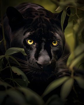 Zwarte jaguar sluipend in het regenwoud | Wildlife fotografie