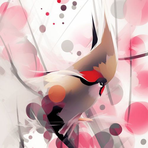 Plague bird in Geometric shapes