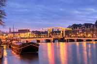 Magere brug winter ochtend
