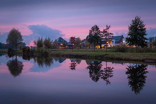 Geerpark Reflectie Roze Lucht