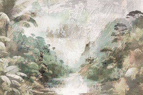 Plantkunde in het regenwoud van Thailand van Mad Dog Art