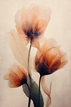 Parchment Flowers No 4 by Treechild