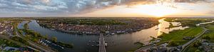 Kampen Frühling Sonnenuntergang Panoramablick aus der Vogelperspektive