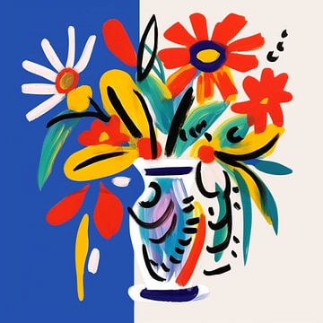 Bloemen blauwwit van Bianca ter Riet