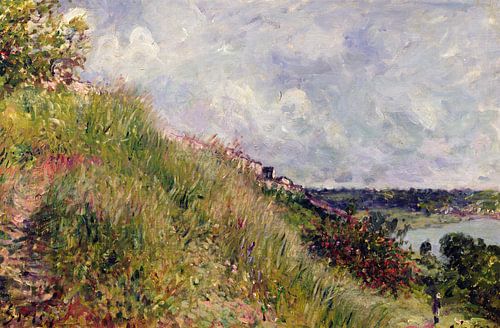 Alfred Sisley,De Seine, Uitzicht op de hellingen van By, 1881