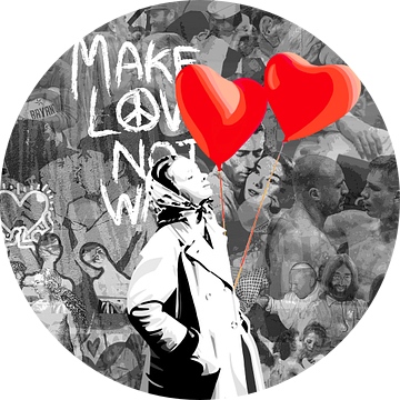 Make love not war - Love Balloons van Jole Art