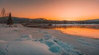 Zweden rivier in de winter 3 van Andy Troy thumbnail