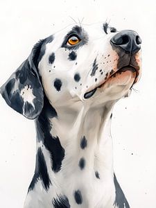 Chien dalmatien art animalier #chien