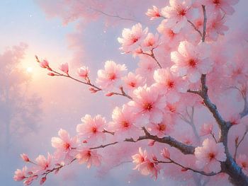 Explosion des cerisiers en fleurs