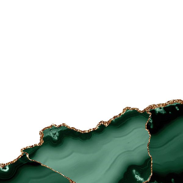 Smaragd &amp; Goldachat Textur 10 van Aloke Design