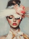 Modern and abstract portrait "Color Splash" by Carla Van Iersel thumbnail