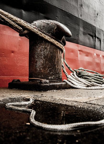 Schepen afgemeerd aan de Havenkade van scheepskijkerhavenfotografie