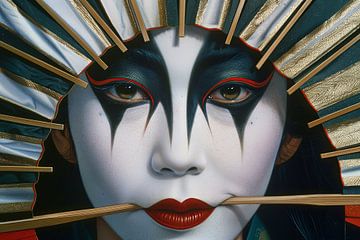 japanse kabuki theater speler van Egon Zitter