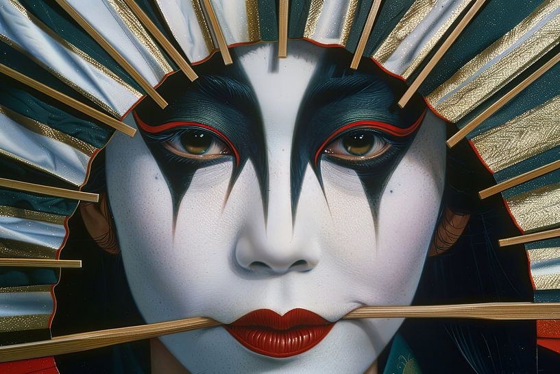 japanischer Kabuki-Theater-Spieler von Egon Zitter