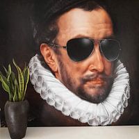Klantfoto: Willem I met zonnebril, prins van Oranje - Fela de Wit van Fela de Wit, als naadloos behang