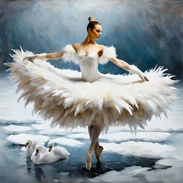Ballerina op ijs van Gert-Jan Siesling