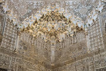 Alhambra - Détail du plafond de la Sala de las Dos Hermanas sur René Weijers