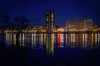 Venlo | Evening shot of the high water in the Maas (Romertoren)