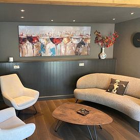 Klantfoto: Wijn! Schilderij Wijn van ARTEO Schilderijen, als ArtFrame