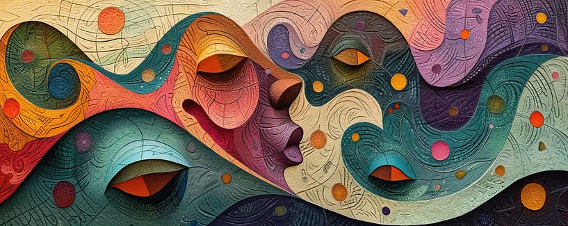 Abstract Colourful | Swirling Hues Voyage by Art Whims