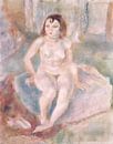 Jules Pascin, Zittende vrouw, 1929 van Atelier Liesjes thumbnail