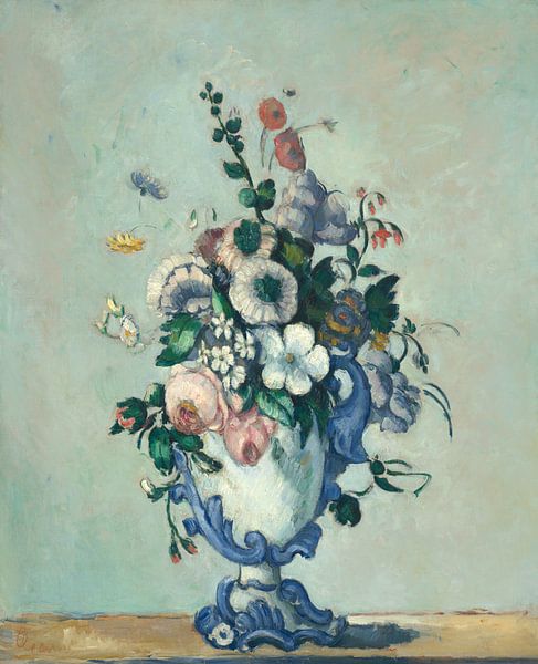 Flowers in a Rococo Vase, Paul Cézanne by All the Masters