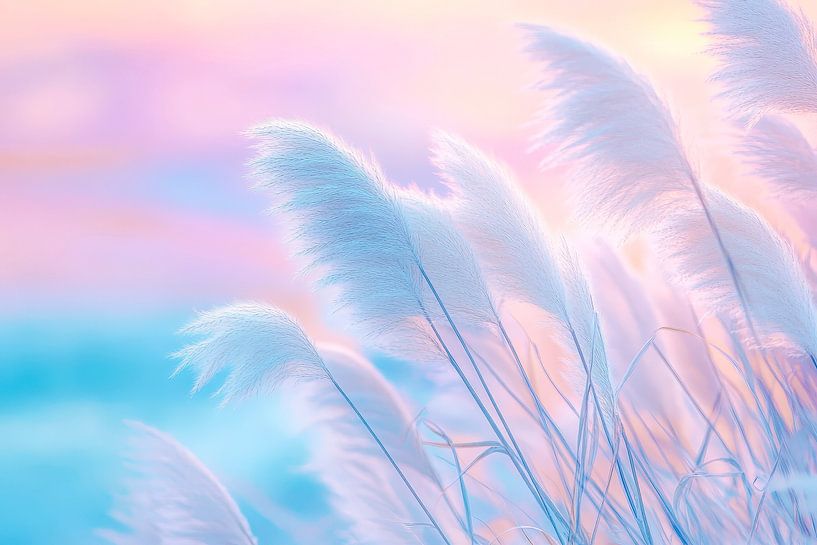 Soft grasses in pastel light by Poster Art Shop