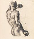Männlicher Rückenakt, Franz von Stuck, Um 1908 von Atelier Liesjes Miniaturansicht